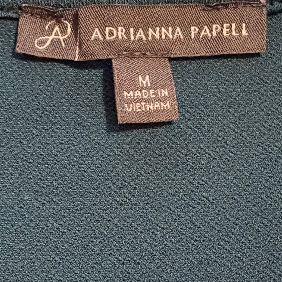 Adrianna Papell Size Medium Teal Flutter Sleeve Top - Picture 5 of 5